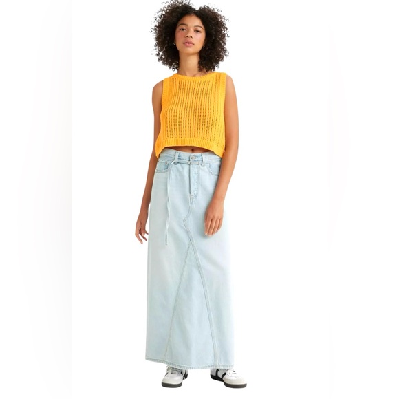 LEVI’S NWT Iconic Denim Maxi Skirt in Belt My So Called Pant Blue-Size 16 | XL - Picture 15 of 16